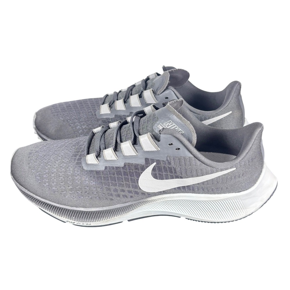 Nike Zoom Pegasus 37 Gray Mesh Running Athletic Sneakers Comfort Sporty Mens 12 - Picture 2 of 14